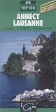 Carte touristique : Annecy - Lausanne