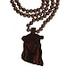 Brown Jesus Necklace - 33'' Necklace - 2 x 3.25'' Pendant