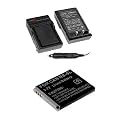 Lithium-Ion Battery + Battery Charger with Car Adapter for Canon Digital ELPH PowerShot SD1200 IS