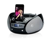 Coby Portable CD Player with AM/FM Radio and iPod Docking (Black)