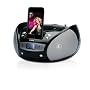 Coby Portable CD Player with AM/FM Radio and iPod Docking (Black)