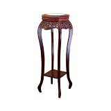 Cherry Plant Stand with Ceramic Top