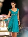 Spektakuläres Abend- / Cocktailkleid Türkis (228)