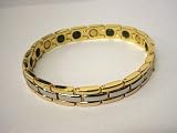 COPPER/RHODIUM/GOLD PLATED NEODYMIUM MAGNETIC AND JADE BRACLET