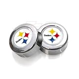 Pittsburgh Steelers License Plate, Frame Chrome Screw Covers