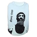 Snoop Dogg Pets Polyester/Cotton-Blend T-Shirt with Snoop-Dogg Image, White, Large