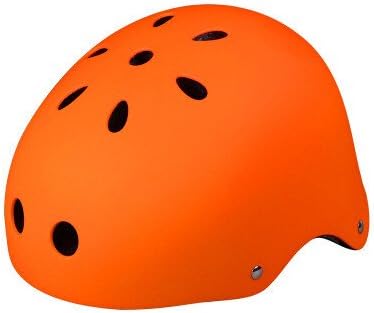 Solid Color Helmet Fixed Gear Bicycle Helmet 11 Holes Matt Color Skate Helmets Extreme Sports Head Protect Size L 57-59 Cm - Orange