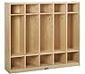 ECR4Kids Birch 5-Section Coat Locker