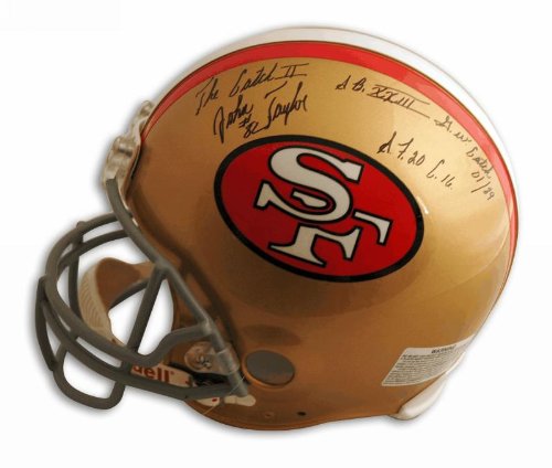 Autographed John Taylor San Francisco 49ers Proline Helmet Inscribed The Catch II SB XXIII GW Catch SF 20 C 16