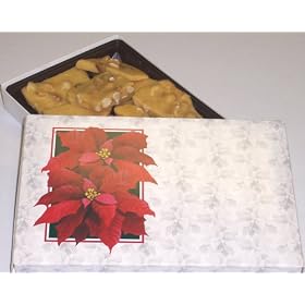 Scott's Cakes 1 1b Macadamia Nut Brittle in a Poinsettia Box by Scott's Cakes