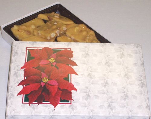 Scott's Cakes 1 1b Macadamia Nut Brittle in a Poinsettia Box by Scott's Cakes
