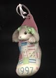 BLUSHING BUNNIES GIRL IN STOCKING DATED 1997 HANGING ORNAMENT