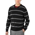 Merona&reg; V-Neck Sweater - Black/Grey Stripe