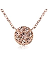 Fossil Tiny Disc Rose Gold Pendant Necklace, 17.5"