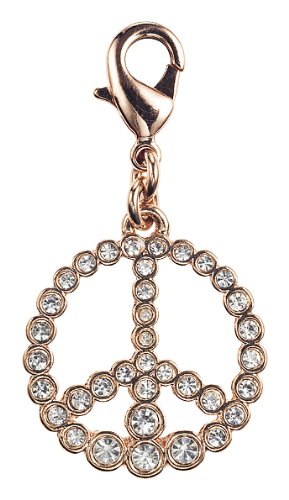 Pilgrim Damen-Anh&auml;nger Peace aus der Serie Mega Charms Ros&eacute;Gold beschichtet Kristall 41122 Preisvergleich