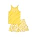 Carters Girls Yellow Floral Skort Set 3M-24M) (6 Months)
