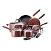 Kitchen & Housewares : Farberware Chroma 12-Piece Cookware Set, Red