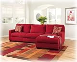 Fifth Avenue Red Sectional By Ashley Furniture With Silver Shipping
