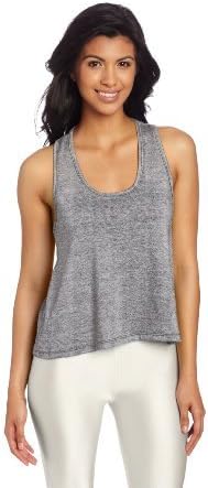 Rebecca Michaels Women's Upscale Racer Tank Top, Heathered Grey, Large