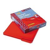 SMEAD MANUFACTURING CO. / Top tab waterproof poly file folders, 1/3 tab, letter size, red, 24/box / SMD10501 / Sold as 1 Box / Mfr Part # 10501 \*/ Top tab waterproof poly file folders, 1/3 tab, lette