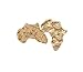 Goldtone Small Africa Nugget Stud Earrings (R-3149)