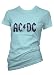 Coole Blau Music Band Movie T-Shirt AC DC Damen TShirt Größe 36-38 EU
