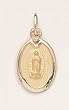 10 Kt Gold Religious Medals - Our Lady of Guadalupe - Sacred Heart of Jesus - Oval Shape - Premium Box