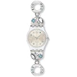 Swatch Women's Menthol Tone LK292G Stainless-Steel Swiss Quartz Watch with Beige Dial