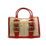 Roberto Cavalli Just Cavalli Red and Beige Tote
