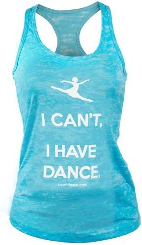 Covet Dance Clothing - I Can't, I Have Dance - Burnout Tank, , Turquoise, X-Large