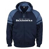 Seattle Seahawks Poly Oxford Full Zip Jacket - Medium
