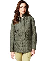 Petite Funnel Neck Quilted Jacket