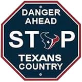Houston Texans Plastic Stop Sign 