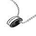Men,Women's 2PCS Stainless Steel Pendant Necklace CZ Silver Black Gold Ring Love Valentine's Couples His & Hers Set -with 20 and 23 inch Chain