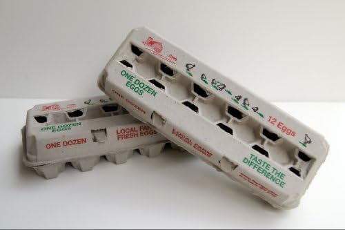 Printed Egg Cartons- Red & Green Design -12ct -100 Pcs