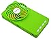 Topwell Hand-held fan Ultra-thin Electric-Powered Cooler 3 Speeds Portable Mini USB Summer Fan Rechargeable Pocket Fan Personal fan with 18650 Rechargeable Battery (Green)