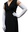 18-Button Opera Length Slip-on Gloves in Black & White