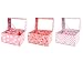 Wanted Brand Large White and Pink Heart Print Jewelry Box w/ Drawer and Mirror