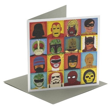 Heroes & Villans Single Greeting Card