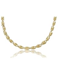 14K Solid Yellow Gold Marquise Chain Necklace 5.0 mm Wide 16" Inches Long