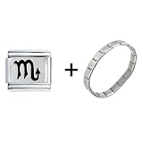 Scorpio Sign Italian Charm Bracelet