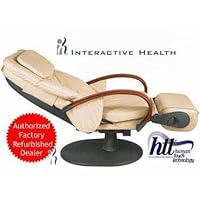 Cream Leather Robotic Human Touch Technology Massage Chair Recliner - HTT-10