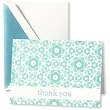 Turquoise Shimmer Thank You Notes