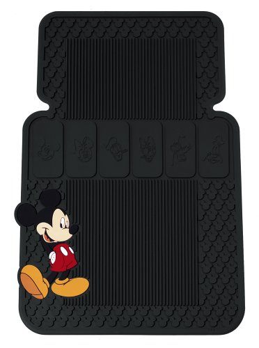 PlastiColor 000722R25 Mickey Mouse Pockets Style Universal-Fit Molded Front Floor Mat - Set of 2