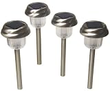 Gardman L6002 Orbis Stainless Steel Solar Light, Four Pack