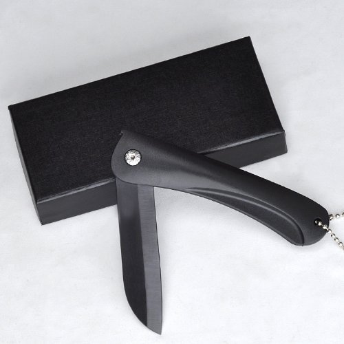 Onecut 3.2"ceramic pocket knives -black blade