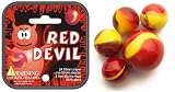 Mega Marbles - RED DEVIL MARBLES NET (1 Shooter Marble, 24 Player Marbles & 2 Display Rings)