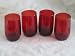 (4) Anchor Hocking Royal Ruby Depression Juice Glasses - Set of 4
