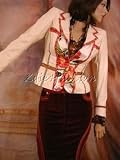 $3590 New ROBERTO CAVALLI Leather Silk Roses Jacket 8 / 42