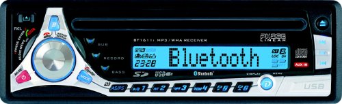 Phase Linear BT1611i AM/FM/CD/MP3/WMA/USB/SD Card Receiver with Bluetooth (Black)